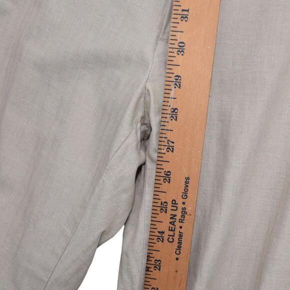 Cubavera Linen Blend Straight Leg Pants 34x30 (34x28 actual) Beige Minimalist - Picture 7 of 9